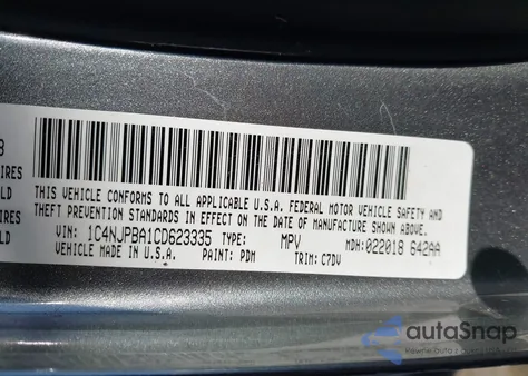 2012 Jeep Patriot Sport z USA, uszkodzony, nr VIN 1C4NJPBA1CD623335